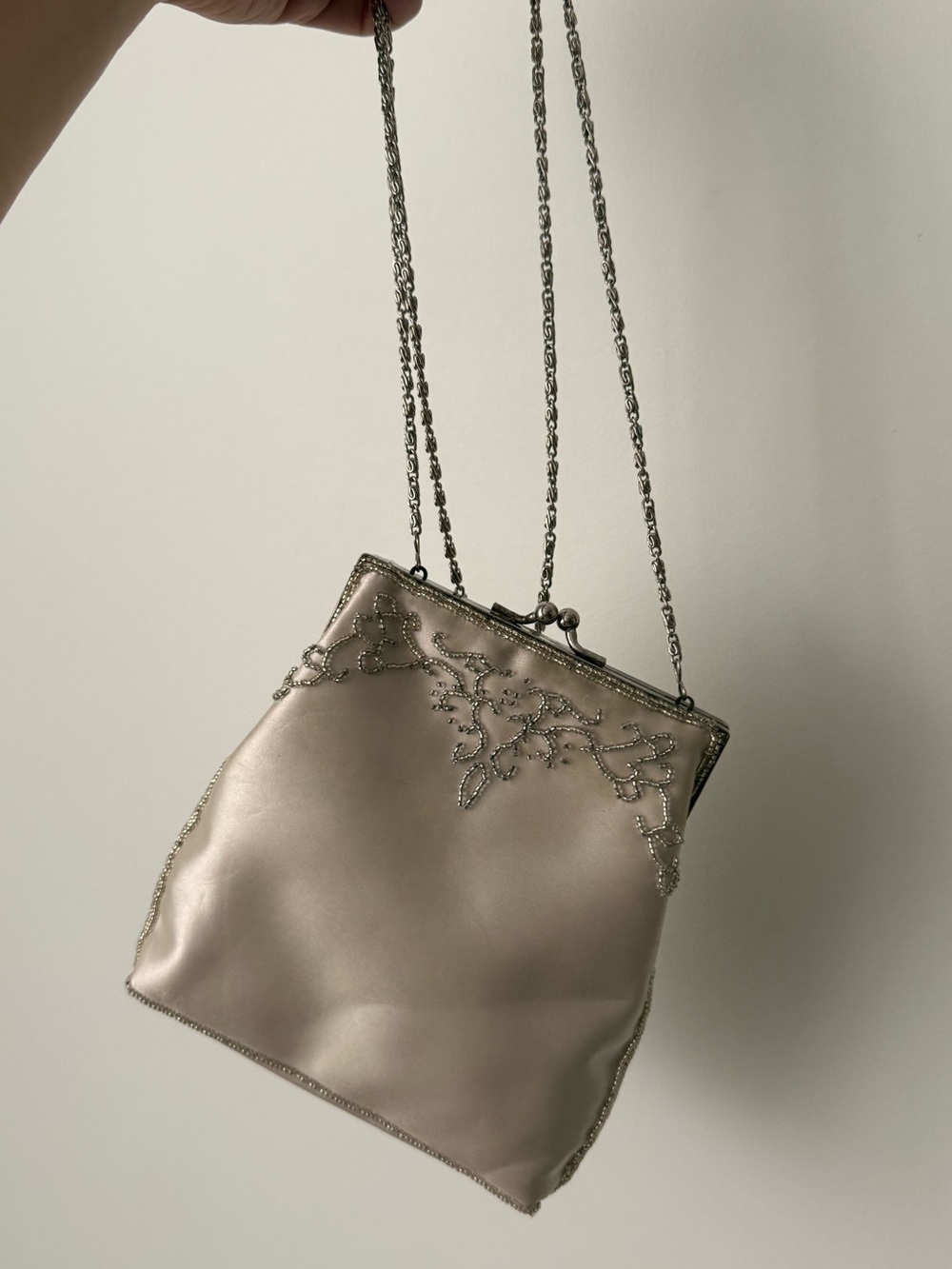 vintage champagne bridal purse